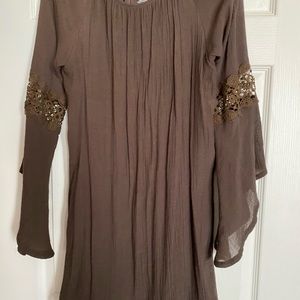 Wrangler Chocolate brown dress , boho style